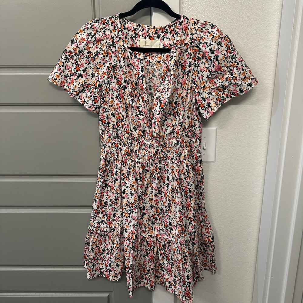 Anthropologie The Somerset Mini Dress Size Small Pink Floral NWOT